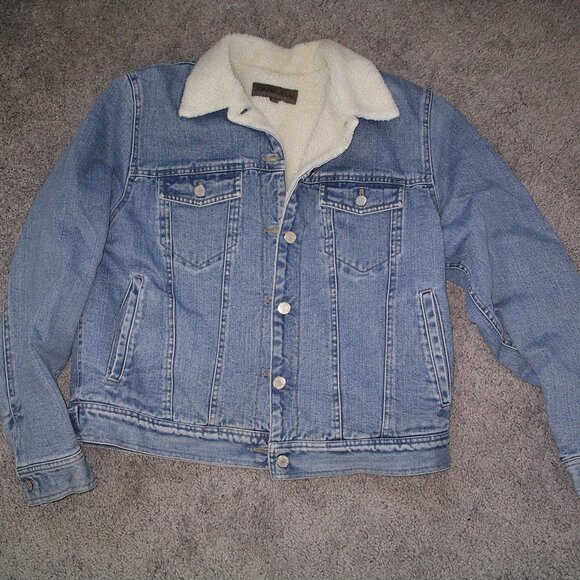 Jones Jean Jacket Mens Medium with Sherpa lining - Picture 3 of 9
